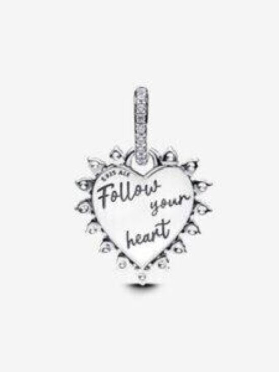 Pandora Spinnable Arrow Heart Dangle Charm - Picture 2 of 4